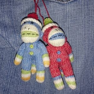 Blue sock monkey 🙊 ornament
